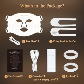 MEGELIN LED Light Therapy Mask for Skin Rejuvenation