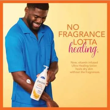 Jergens Ultra Healing Dry Skin Lotion, Hand and Body Moisturizer for Quick Absorption into Extra Dry Skin with Hydralucence Blend, Vitamins C, E and B5, White, 21 oz