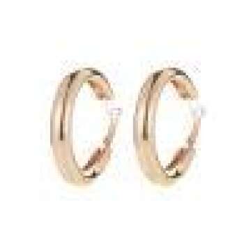 Dergo Punk Rock Minimalist 50mm Tube Big Gold Circle Hoop Earrings