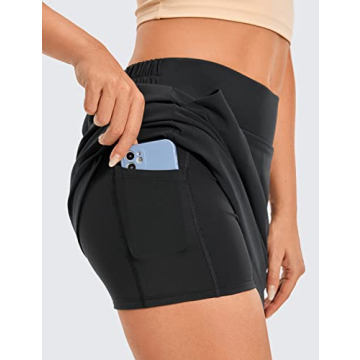 High Waist Athletic Skirt with 4 Pockets for Women
