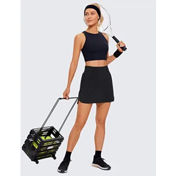 High Waist Athletic Skirt with 4 Pockets for Women