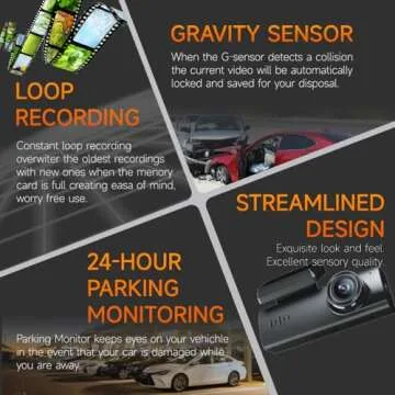 1080P Dash Cam with WiFi, Night Vision & Loop Recording