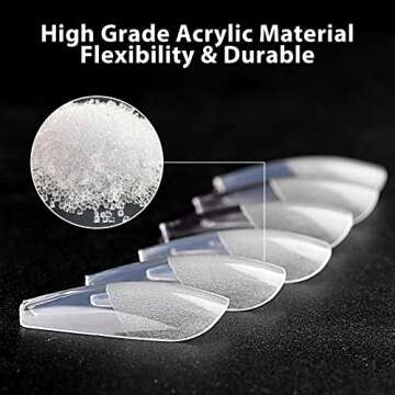 Clara Colors Nail Tips: 550pcs Soft Gel Full Cover for DIY Nail Art