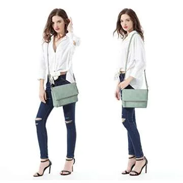 Gladdon Small Crossbody bags for Women Cross body Purse Shoulder Bag Aqua