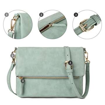 Gladdon Small Crossbody bags for Women Cross body Purse Shoulder Bag Aqua