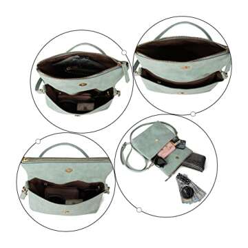 Gladdon Small Crossbody bags for Women Cross body Purse Shoulder Bag Aqua
