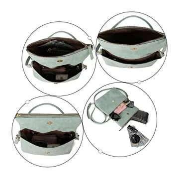 Gladdon Small Crossbody bags for Women Cross body Purse Shoulder Bag Aqua