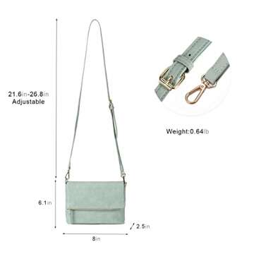 Gladdon Small Crossbody bags for Women Cross body Purse Shoulder Bag Aqua