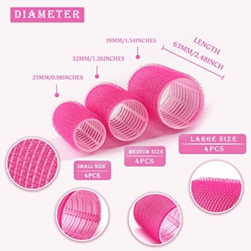 Self-Grip Heatless Hair Rollers Set for All Hair Types