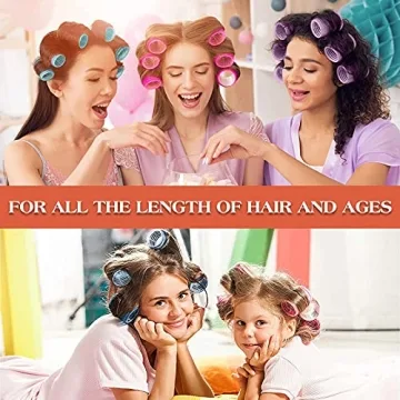 Self-Grip Heatless Hair Rollers Set for All Hair Types