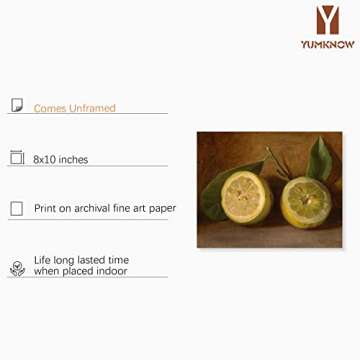 Vintage Lemon Art Print for Stylish Kitchen Decor