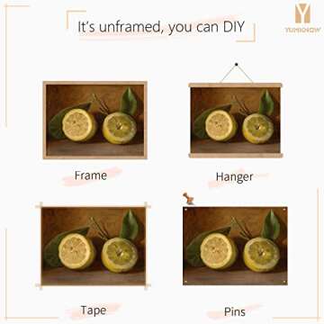 Vintage Lemon Art Print for Stylish Kitchen Decor