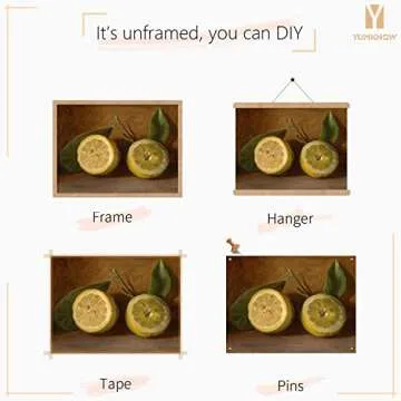 Vintage Lemon Art Print for Stylish Kitchen Decor