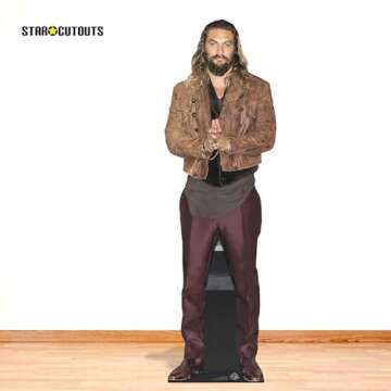 STAR CUTOUTS Jason Momoa Lifesize Cardboard Cutout with Free Mini Table Top Cut Out