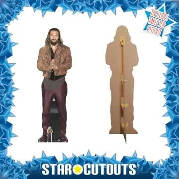 STAR CUTOUTS Jason Momoa Lifesize Cardboard Cutout with Free Mini Table Top Cut Out