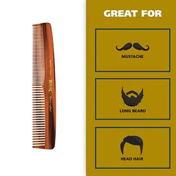 Wahl Men's Grooming Comb - Handcrafted for Beards & Hair
