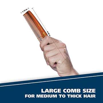 Wahl Men's Grooming Comb - Handcrafted for Beards & Hair