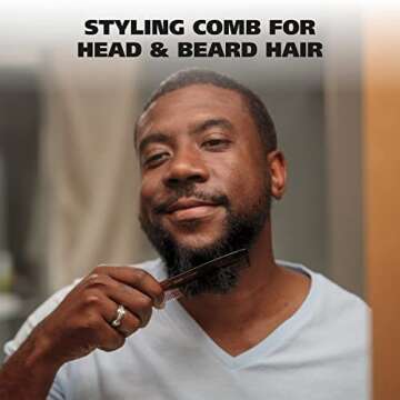 Wahl Men's Grooming Comb - Handcrafted for Beards & Hair