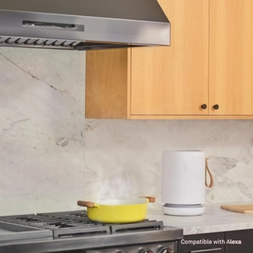 Molekule Air Mini+ | Air Purifier for Small Home Rooms up to 250 sq. ft. with PECO-HEPA Tri-Power Filter for Mold, Smoke, Dust, Bacteria, Viruses & Pollutants for Clean Air - White, Alexa-Compatible