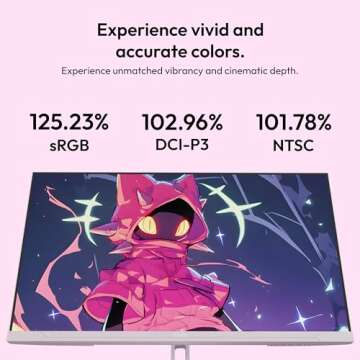 Pixio PX32U Wave Pink 32 inch 144Hz Refresh Rate 4K 3840x2160p Resolution Fast IPS Panel 1ms GTG Response Time 4K Gaming Monitor with Adaptive Sync