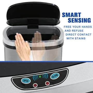 FDW 13 Gallon Touch-Free Kitchen Trash Can for Home