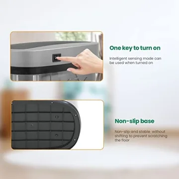 FDW 13 Gallon Touch-Free Kitchen Trash Can for Home