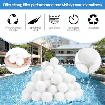 Aitsite Eco-Friendly 2.9 lbs Pool Filter Balls for Sand Filters