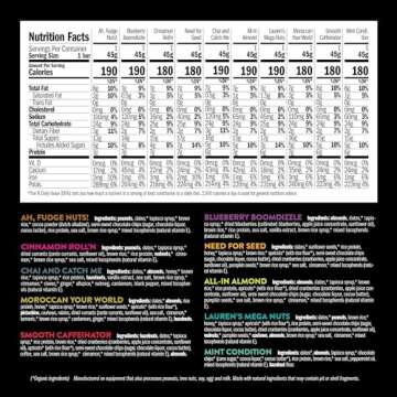 Picky Bars Real Food Energy Bars, Plant Based Protein, 10 Flavor Variety Pack, All-Natural, Gluten Free, Non-GMO, Non-Dairy, Smooth Caffeinator, Pack of 10