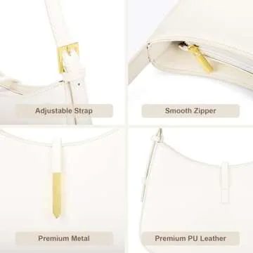 MELOLILA Small Shoulder Bag for Women Hobo Bag Crescent Bag Small Shoulder Purse