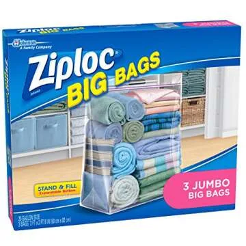 ZIPLOC BIG BAG XXL 3 Bags - Perfect for All Your Storage Needs