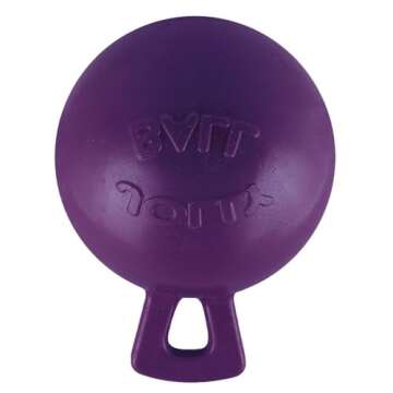 Jolly Pets Tug-N-Toss Ball Color: Purple, Size: 8" H x 6" W x 6" D