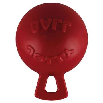 Jolly Pets Tug-N-Toss Ball Color: Purple, Size: 8" H x 6" W x 6" D