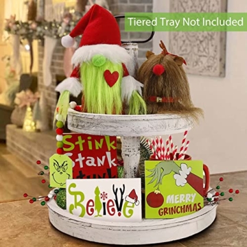 Adorable Christmas Decor Set with Gnomes and Beaded Garland