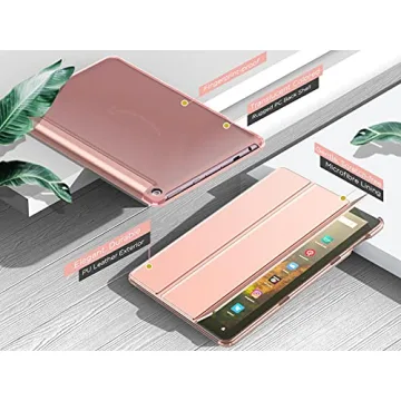 MoKo Trifold Stand Case for Kindle Fire HD 10, Stylish Protection