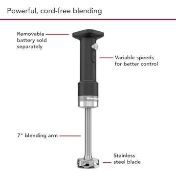 KitchenAid Go™ Cordless Hand Blender - battery included, KHBRV71