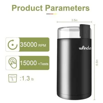 Wancle Coffee Grinder - Perfect for Beans and Spices