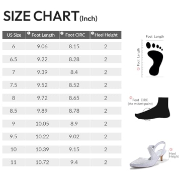 Silver Slingback Pumps - 2 Inch Low Heel Bridal Shoes