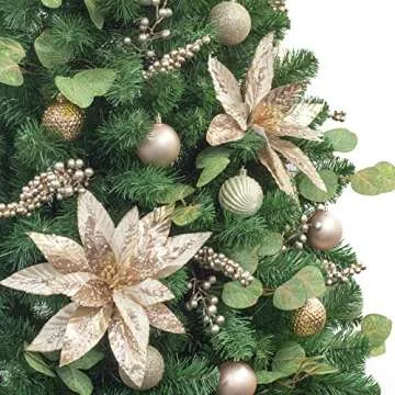 KI Store Rose Gold Christmas Balls 34pcs for Tree Decor
