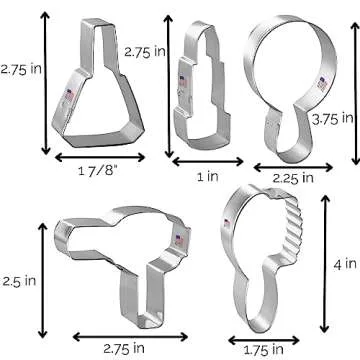 Foose Brand Diva Cookie Cutters 5 Piece Set - High-Quality & Fun Shapes for Baking