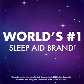 ZzzQuil LiquiCap Sleep Aid, Diphenhydramine 25mg HCl, Sleep Aids for Adults, Nighttime Sleep Aid, 72 LiquiCaps