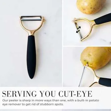 Luxe 8-Piece Black & Gold Kitchen Gadget Set