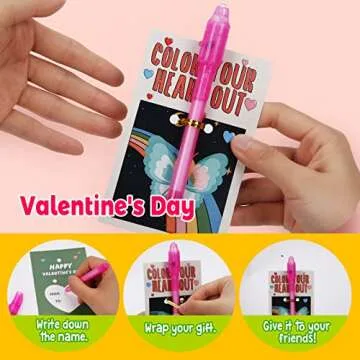Valentines Day Invisible Ink Pen Set | Fun Gift for Kids