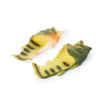 Coddies Fish Flip Flops | The Original Fish Slippers | Funny Gift, Unisex Sandals, Bass Slides, Pool...