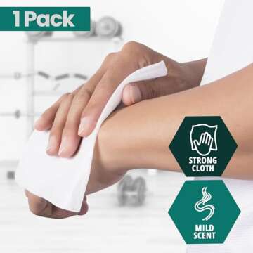MED PRIDE Disposable Washcloths for Sensitive Skin - 80 Pack