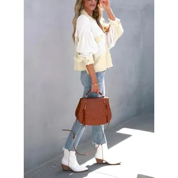 Chouyatou Women's Cropped Waffle Knit Jacket for Fall Style