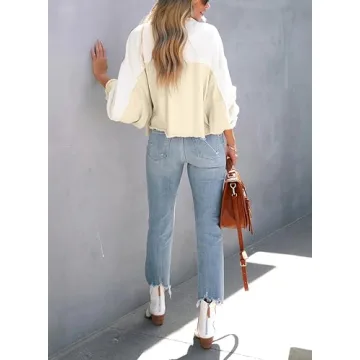 Chouyatou Women's Cropped Waffle Knit Jacket for Fall Style