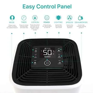 Kesnos 4500 Sq. Ft Dehumidifier for Home and Basements, with Drain Hose, Timer, Child Lock, Update Version