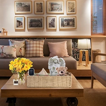 Handmade Paper Rope Storage Basket with Handle - Beige 14.5in