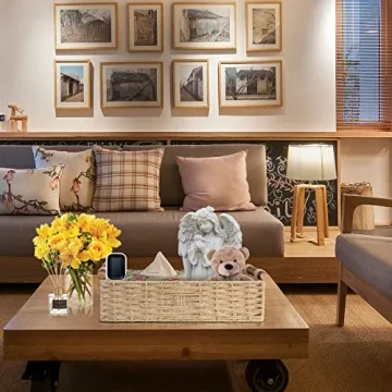 Handmade Paper Rope Storage Basket with Handle - Beige 14.5in