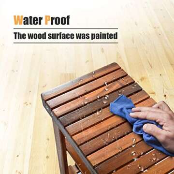 Giantex 2-Tier Shoe Bench Entryway Shoe Rack with Seat, Wood Organizer for Hallway, Bathroom, Living Room, Corridor Storage Shelf 350 Lb Weight Capacity (Teak Color)